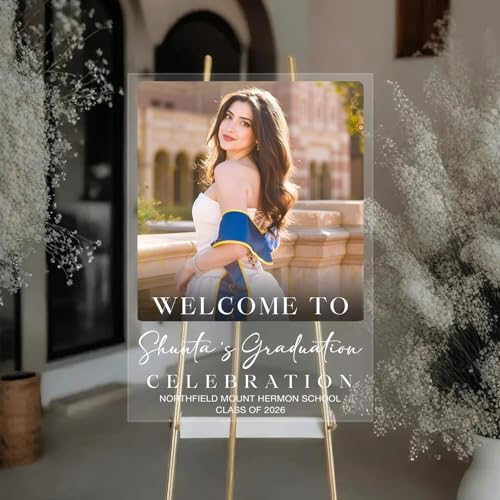 Personalized Graduation Yard Sign with Photo, Custom Class of 2026 Graduation Sign for Outdoor Lawn Decor, Clear Acrylic or Frosted, Waterproof Display with Modern Photo Design - Image 3