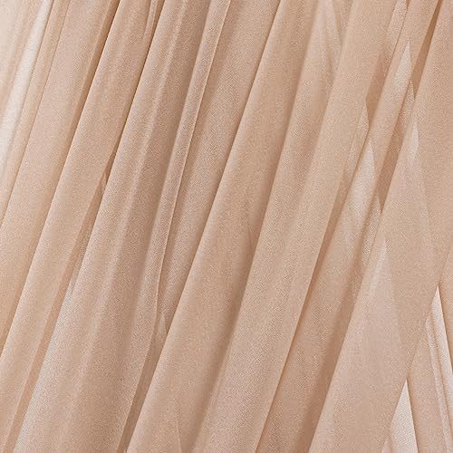Sheer Gauze Wedding Arch Draping Fabric 29" x 20 FT 4 Panels Nude - Image 5