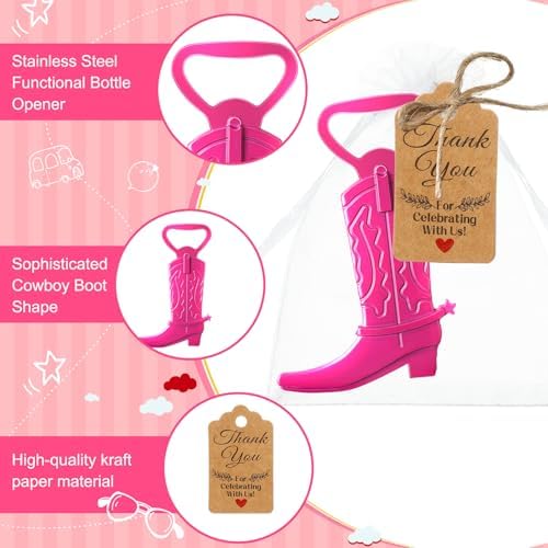 Meanplan Cowboy Boot Bottle Opener Party Favor Western Party Favor, 99 Pcs - Image 3