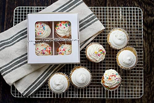 24-Ct White Treat Boxes, 6x6x2.4in, Window & Dividers - Image 3