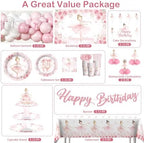 Ballerina Birthday Party Decorations Girls, Party Decor All-in-One - Image 3