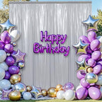leegleri 30x10ft Thick Silver Glitter Backdrop Curtain Panels for Parties, Wrinkle Free Sequin Sparking Photo Backdrop Drapes, 6Panels 5x10ft Shimmer Back Drop Cloth for Wedding Birthday Photography - Image 4