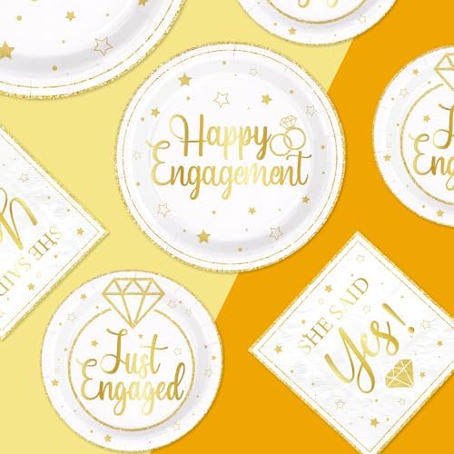 250Pcs Happy Engagement Diamond Ring Party Decoration Serves 50 - Image 4