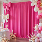 10x10FT Backdrop Curtains with Rod Pockets - Wrinkle Free Photo Stage Backdrop 2 Panels Curtains Drapes for Photography Wedding Party Baby Shower Decorations (Hot Pink) - Image 2