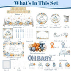 276Pcs Little Pumpkin Baby Shower Decorations for Boy - Image 7