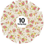 Mandala Crafts 18X24 In Rose Burlap Drawstring Gift Bags for Favors, 10 PCs - Image 2
