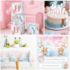 cocomigo 232pcs Bear Gender Reveal Decorations Complete Party Set 20 Guests - Image 6
