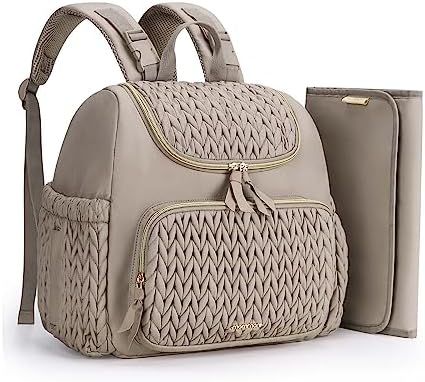 mommore Diaper Bag Backpack, Stylish Mini Baby Bag with Changing Pad by mommore