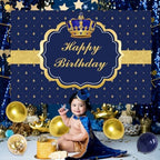 Royal Prince Birthday Decorations for Boy Royal Blue Balloon Garland Kit with Prince Birthday Photography Backdrop Crown Balloon for Prince Birthday Baby Shower Decorations - Image 3