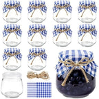 3.4 oz Small Glass Jars with Lids 12PCS, Mini Yogurt Jars for Jam by ZHURUININ