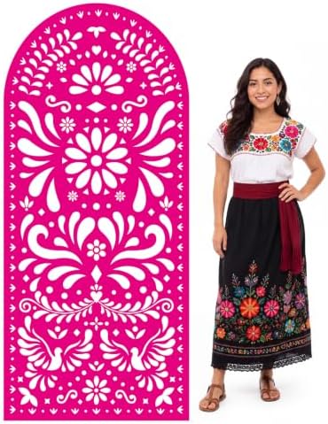 Gerrii 6 ft Cielito Lindo Arch Backdrop, All-in-one Stand up, Rose Red by Gerrii