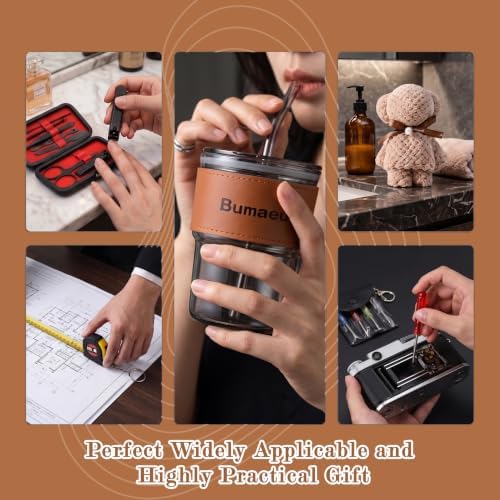4 Sets Baby Shower Prizes for Men with Nail Clippers Towels Bottle Opener Cups Pens Tape Measure Screwdriver Ribbons Gift Bags Applicable Baby Shower Prizes for Game Winners - Image 4