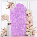 MODFUNS Sequined Lavender Arch Cover 6.6FT Spandex Arch Covers Stretchy Backdrop Wedding Arch Cover Backdrop Fabric Arch with Cover Backdrop for Wedding Ceremony Birthday Party Supplies by MODFUNS