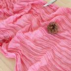 6 Pack Rose Pink Cheesecloth Table Runner 120 Inch Boho Wedding Decor - Image 5