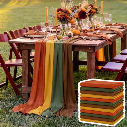 12 Pcs Thanksgiving Fall Party Decorations Boho Table Runner - Image 7