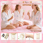 60Pcs Mini Handheld Fans for Wedding Bridal Baby Shower Guests - Image 4