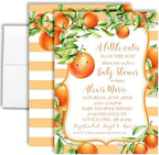 Amanda Creation Little Cutie Personalized Baby Shower Invitations, Little Cutie Baby Shower Invitations, 20 Personalized 5x7 Double-Sided Cards with White Envelopes, Made in USA by AmandaCreation