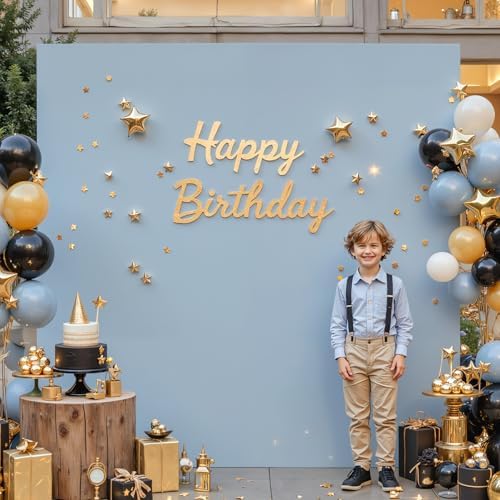 Square Backdrop Arch Cover Dusty Blue 6.6FT x 6.6FT Square Arch Backdrop Covers Stretchy Spandex Fitted Square Backdrop Cover for Birthday Party Wedding Ceremony Banquet Decoration - Image 3