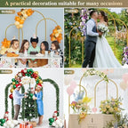 Metal Arch Backdrop Stand, Set of 3 (7.2/6.6/6ft) Wedding Arch Stand - Image 6