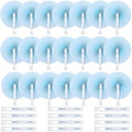 Roowest 60 Pcs Folding Hand Fans Wedding Paper Fan Bulk Decorative Handheld Fan with Handles Party Favor Guest Gift for Wedding Bridal Dancing Ceremony Reception Shower DIY Party Supplies (Baby Blue) by Roowest