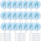 Roowest 60 Pcs Folding Hand Fans Wedding Paper Fan Bulk Decorative Handheld Fan with Handles Party Favor Guest Gift for Wedding Bridal Dancing Ceremony Reception Shower DIY Party Supplies (Baby Blue) by Roowest