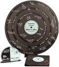 Custom Vinyl Record Guest Book – Vintage Round Wooden Wedding Guestbook Alternative Sign for Reception, Bridal Shower, Birthdays, Welcome Wedding Sign, Handcrafted Vinyl Record Decor for Couple gift by 2B1WEDDING