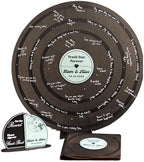 Custom Vinyl Record Guest Book – Vintage Round Wooden Wedding Guestbook Alternative Sign for Reception, Bridal Shower, Birthdays, Welcome Wedding Sign, Handcrafted Vinyl Record Decor for Couple gift by 2B1WEDDING