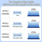 Blue Tablecloth Tutu Table Skirt for Frozen Under the Sea Party Decorations Gender Reveal Birthday Elephant Baby Shower 9ft - Image 5