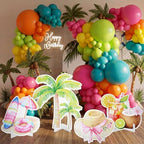 Honoson 4 Pcs Large 32" Summer Beach Party Decoration Cardboard Cutouts, Pool Coconut Tree Yard Signs Photo Booth Prop for Birthday Tropical Swimming Hawaiian Luau Bar Party Supplies - Image 5