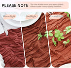 20 Pack Terracotta Cheesecloth Table Runner, 17x108 Inch Semi Sheer Boho Gauze Cheese Cloth Fabric Table Runners for Wedding Party Baby Shower Birthday Garden Farmhouse Table Decor - Image 6