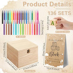 Marsui 136 Pcs Baby Shower Blocks to Decorate Game Kit, Cloud - Image 2