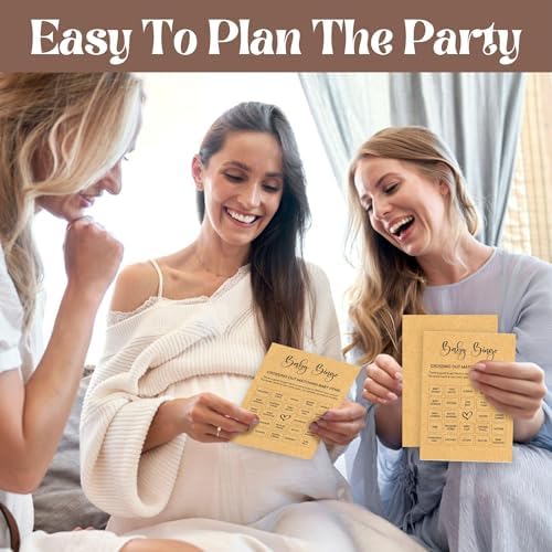 WOODAMORE Funny Baby Shower Games Gender Neutral - Baby Shower Bingo Game For Girl Boy, Trivia Word Scramble Games For Baby Shower Decorations (Pack of 3) - Image 4