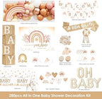 Boho Baby Shower Decorations, Boho Rainbow Baby Shower Party Supplies, A Little Ray of Sunshine is Almost Here, It’s a Girl Gender Reveal, Backdrop Balloon Arch Boxes Mom to Be Sash - Image 2