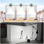 BEIYANG 10x30FT Photo Backdrop Stand, Angle Adjustable Triple Crossbar Extender Mount, Photography Background Support System, with Sand Bags,12 PCS Clamps for Wedding Party Celebration - Image 5