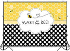 Avezano Sweet As Can Bee Backdrop Honeycomb Bee Theme Baby Shower Photography Background Photoshoot Bee-Day Birthday Party Decorations Cake Table Banner (8x6ft) - Image 3