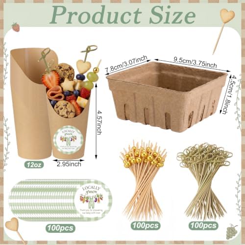 Domensi 405 Pcs Locally Grown Baby Shower Farmers Market Decorations - Image 2