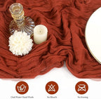 20 Pack Cheesecloth Table Runner 17 x 108 Inch, Terracotta - Image 4