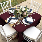 Fitable 6 Pack Burgundy Square Tablecloths 70x70 Inch for 2-4 Ft Tables - Image 5