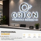 Custom Business LED Backlit Channel Sign for Company Office Shop - Image 3
