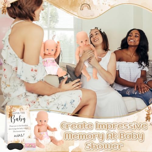 37 Pcs Baby Shower Diaper Changing Game Supplies, Minimalist - Image 6