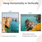 20x24 Metal Picture Frame, Aluminum Poster Frame with Real Glass, Black - Image 2