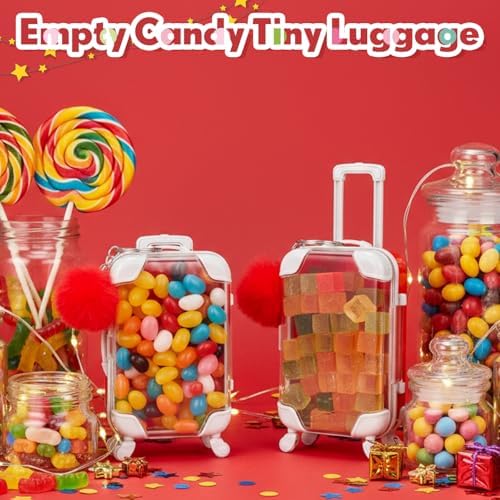 LemonRoad 36 Pcs Clear Mini Suitcase Party Favor Box, Red - Image 4