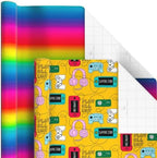 Hallmark Kids Wrapping Paper, 6 Rolls (Dinosaurs, Unicorns, Rainbows) - Image 6