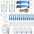 50 Sets Baby Shower Favors Shot Glasses Keychain Gifts, Bear, Blue by Singhoow