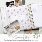 Keepsake Baby Memory Book Gender Neutral Capture Every Moment From Pregnancy to Age 5 Baby Scrapbook Photo Album First 5 Year Baby Book for Boy or Girl Milestone Journal - Shower Gift Newborn Babies - Image 5