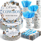 Dandat 350 Pcs Baby Shower Set, Cowboy, Blue by Dandat