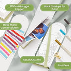 Embroidered Wedding Guest Book—The Perfect Polaroid Guest Book for Wedding Receptions, Birthdays, Baby Showers, and Special Events with 3 Photo Corner Stickers+ 3 DIY pens+1 Diamond Pen - Image 6