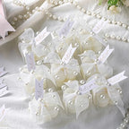 Nuanchu 30 Sets Bridal Shower Favors White 1.6" Mini Bubble Candles by Nuanchu