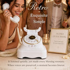Audio Guest Book Wedding Phone, Retro Audio Phone Guestbook with Clear Voice Recording for Wedding Reception, Bridal Shower, Birthday, Baby Shower, Anniversary, Engagement - Image 4