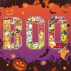 BOO Cardboard Letters for Halloween Party Decorations, 13.7 Inch Charcuterie Letters Fillable White Paper Mache Letter Trays for Chocolate Candy Food Display Letter Box for Halloween Party Decorations - Image 7